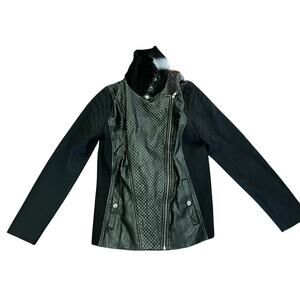 Armani Exchange leather jacket size large, has some damage as shown in pics